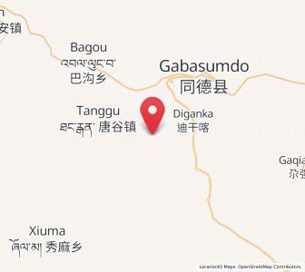 Map of Gomang, Qinghai