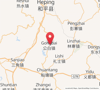 Map of Gongbai, Guangdong