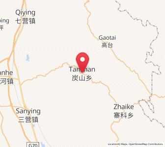 Map of Gongbailiang, Ningxia Hui Autonomous Region