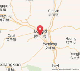 Map of Gongchang Zhen, Gansu