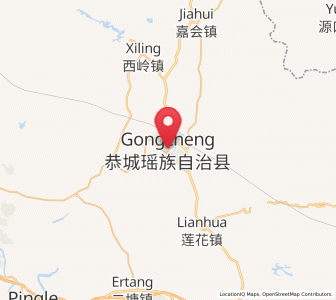 Map of Gongcheng, Guangxi