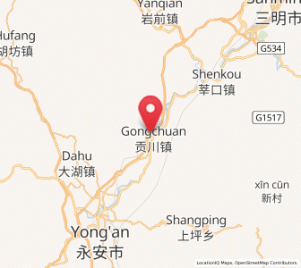 Map of Gongchuan, Fujian