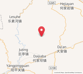 Map of Gongjiahe, Shaanxi