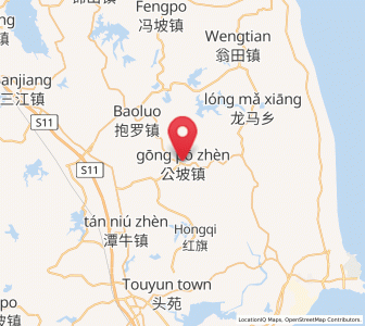 Map of Gongpo, Hainan