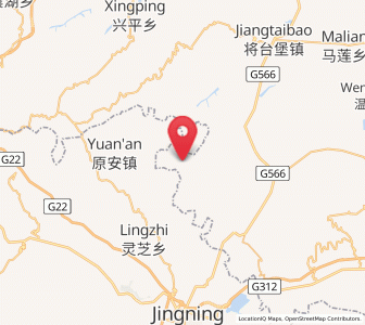 Map of Gongyi, Ningxia Hui Autonomous Region