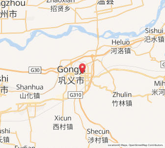 Map of Gongyi, Henan