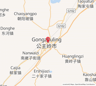Map of Gongzhuling, Jilin