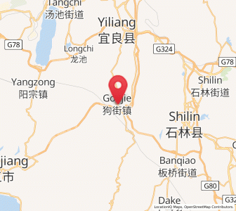 Map of Goujie, Yunnan