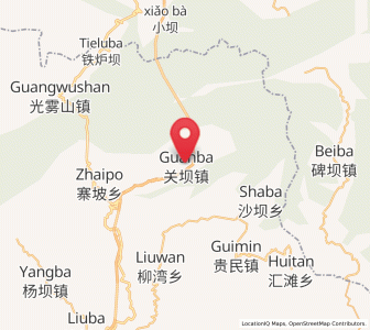Map of Guanba, Sichuan