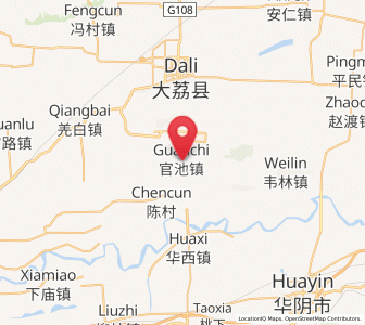 Map of Guanchi, Shaanxi