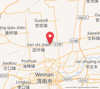 Map of Guandao, Shaanxi