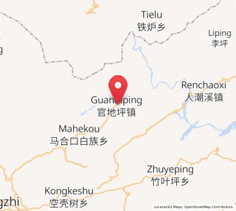 Map of Guandiping, Hunan