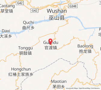 Map of Guandu, Chongqing