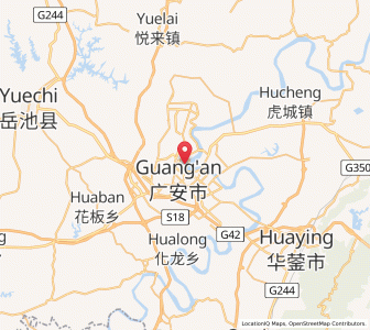Map of Guang’an, Sichuan