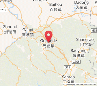 Map of Guangde, Guangdong