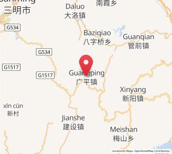 Map of Guangping, Fujian