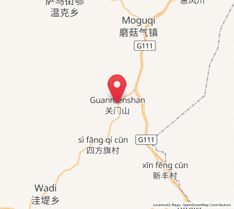 Map of Guanmenshan, Inner Mongolia
