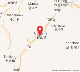 Map of Guanshan, Hubei