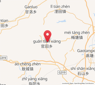 Map of Guantian, Jiangxi