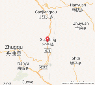 Map of Guanting, Gansu