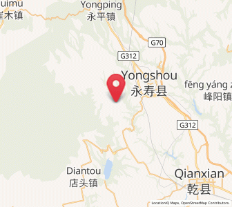Map of Guantou, Shaanxi