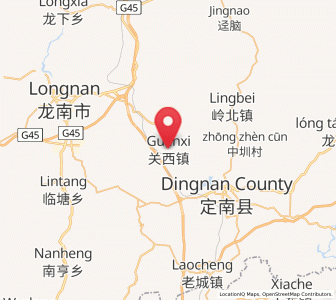Map of Guanxi, Jiangxi