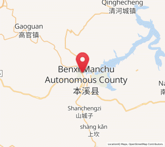 Map of Guanyinge, Liaoning