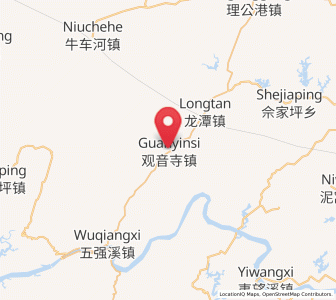Map of Guanyinsi, Hunan