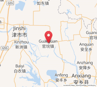 Map of Guanyuan, Hunan