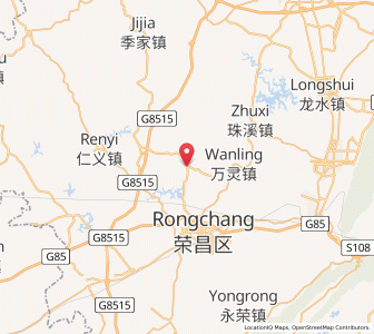 Map of Guchang, Chongqing