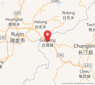 Map of Gucheng, Fujian
