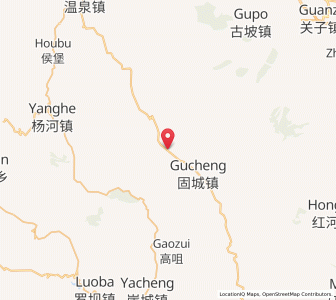 Map of Gucheng, Gansu