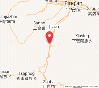 Map of Gucheng, Qinghai