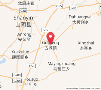 Map of Gucheng, Shanxi