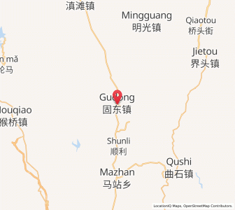 Map of Gudong, Yunnan