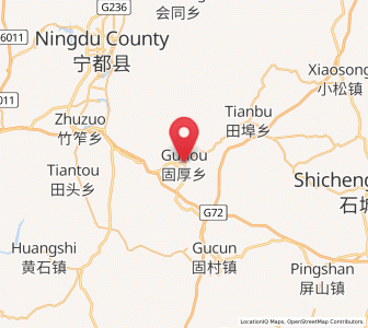 Map of Guhou, Jiangxi