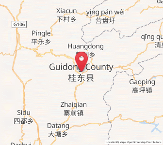 Map of Guidong Chengguanzhen, Hunan
