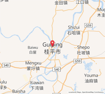 Map of Guiping, Guangxi