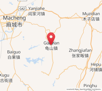 Map of Guishan, Hubei