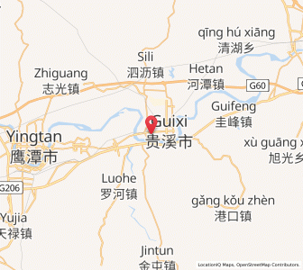 Map of Guixi, Jiangxi