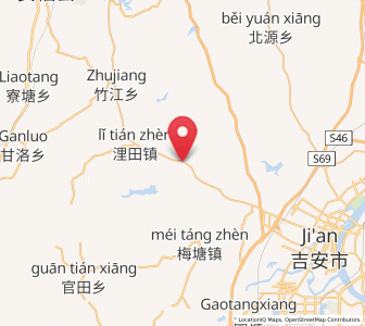Map of Gujiang, Jiangxi