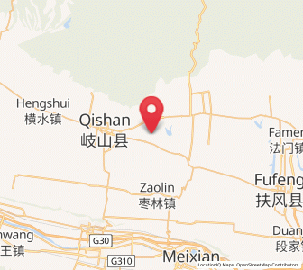 Map of Gujun, Shaanxi