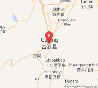 Map of Gulang, Gansu