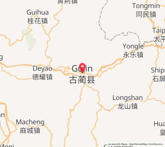 Map of Gulin, Sichuan