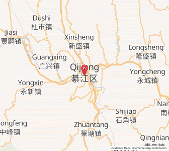 Map of Gunan, Chongqing