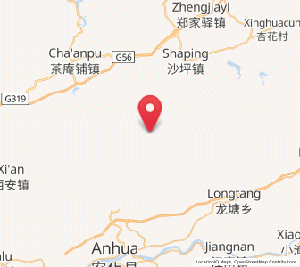 Map of Guniushan, Hunan