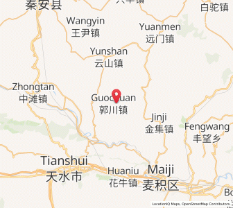 Map of Guochuan, Gansu