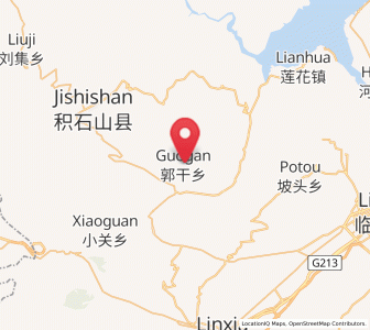 Map of Guogan, Gansu