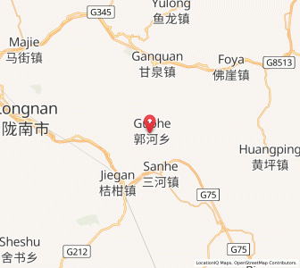 Map of Guohe, Gansu