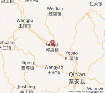 Map of Guojia, Gansu
